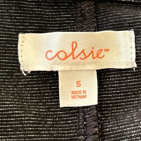 Colsie NWT SZ S Black Metallic Henley Bodysuit Modern 80s Layering Edgy Y2K - Picture 7 of 11